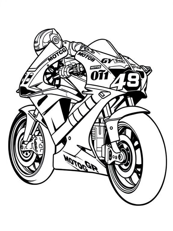 motogp bike coloring page