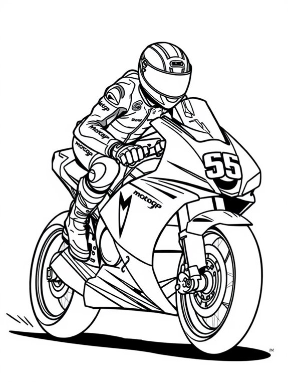 motogp character coloring page