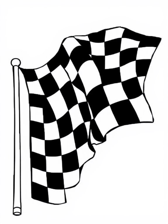 nascar flag coloring page