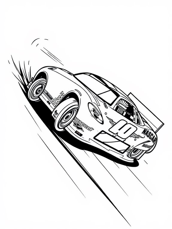 nascar race car coloring page