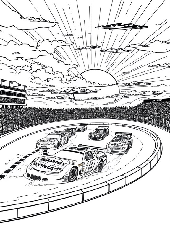 nascar race coloring page