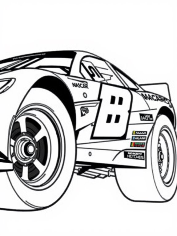 nascar racing car coloring page