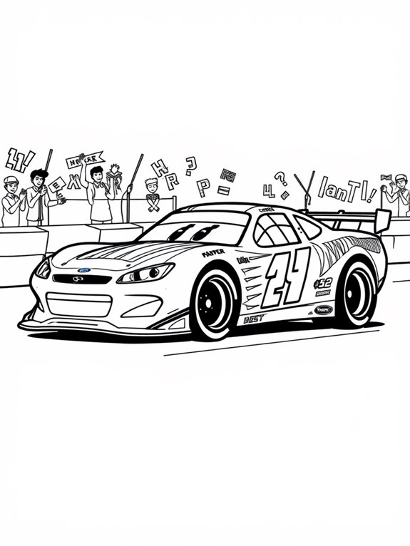 nascar vehicle coloring page