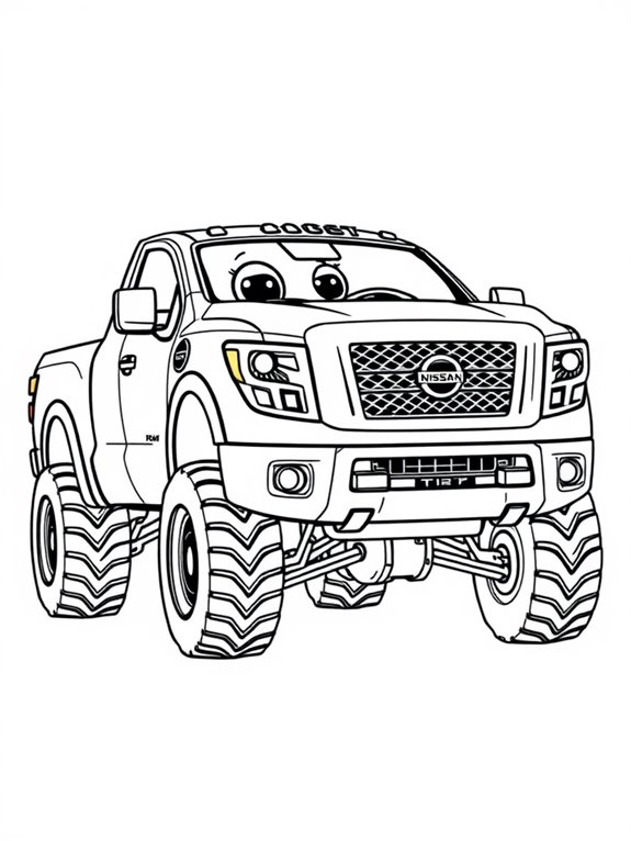 nissan titan coloring page