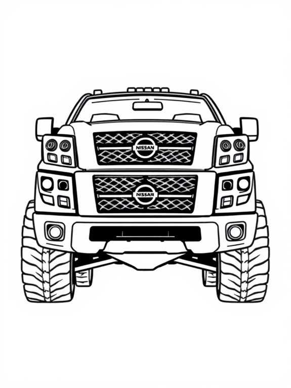 nissan titan coloring page