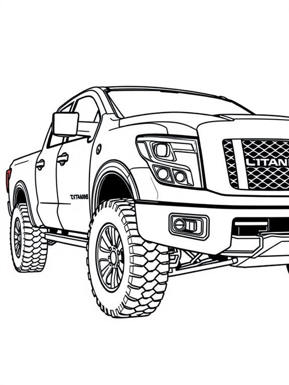 nissan titan coloring page