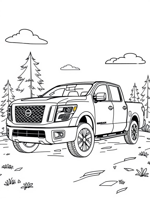 nissan titan coloring page