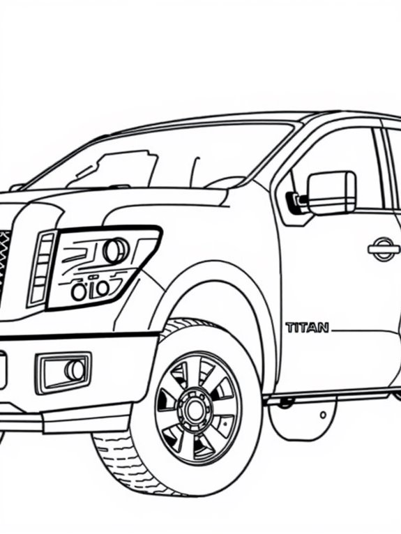 nissan titan truck coloring page