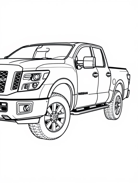 nissan titan truck coloring page