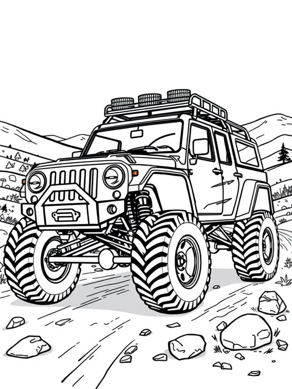 off road adventure truck coloring