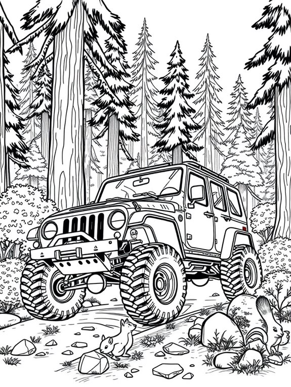 off road car coloring adventure