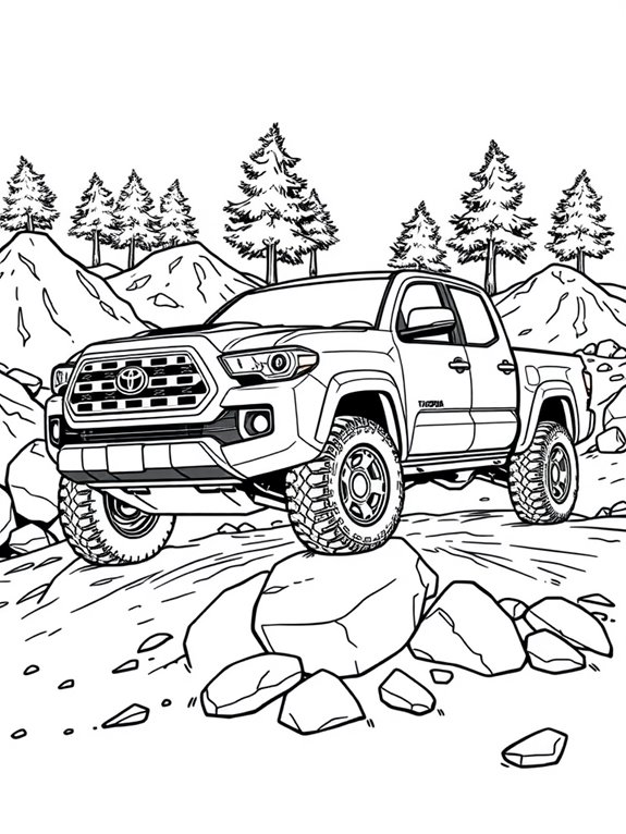 off road toyota tacoma coloring