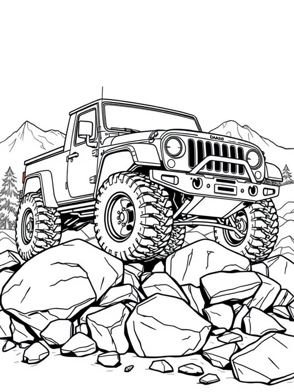 off road truck coloring page