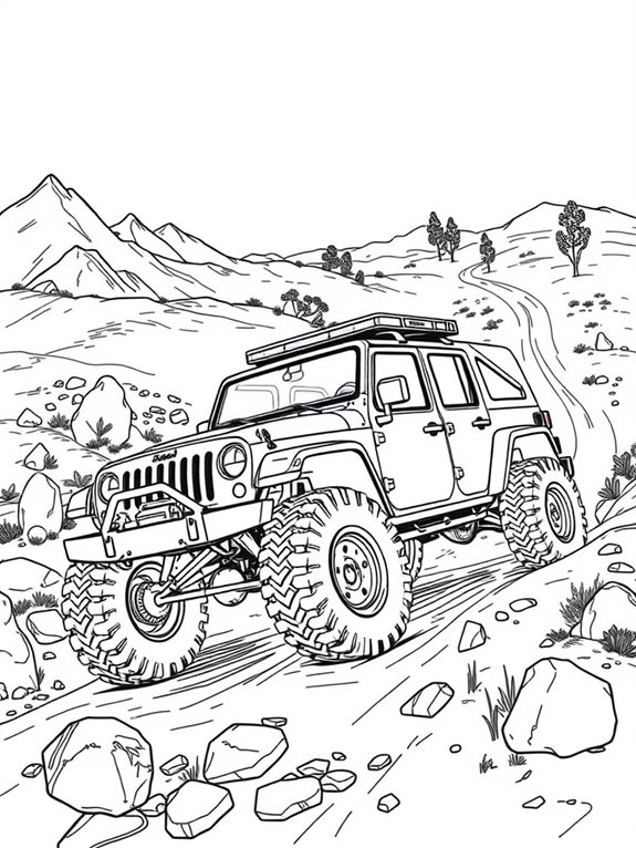 off road vehicle coloring adventure