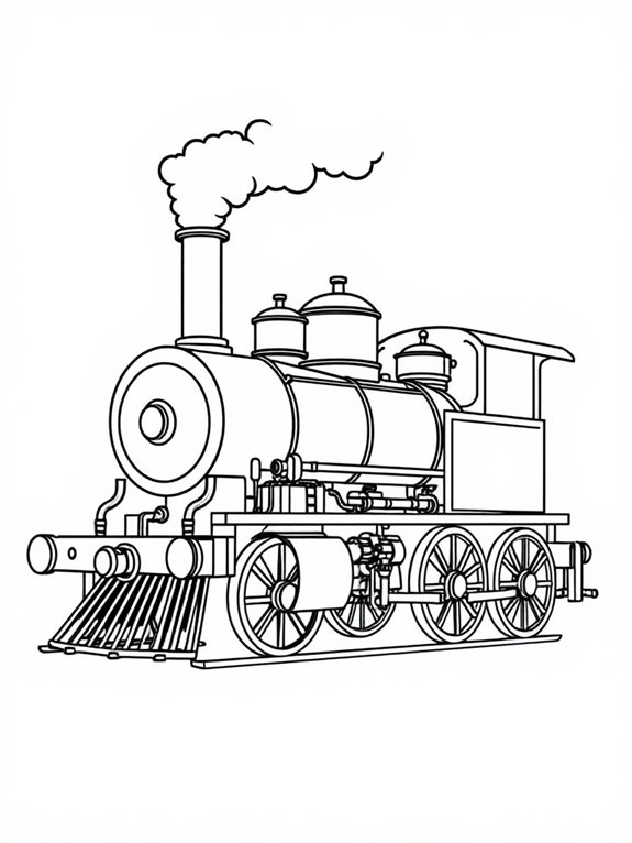 old steam engine outline