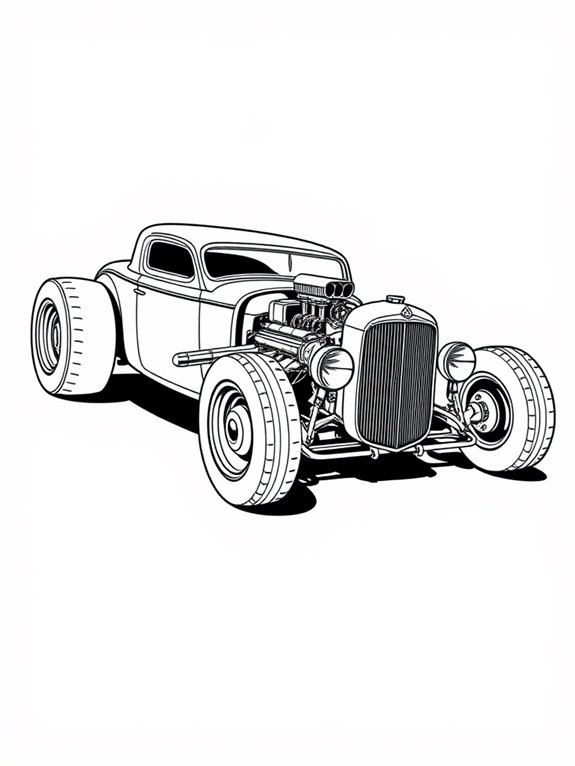 oversized wheels rat rod