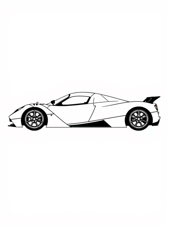 pagani car outline illustration