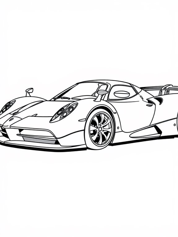 pagani racing car illustration