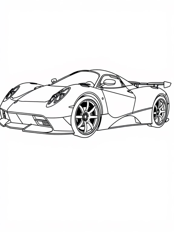 pagani supercar coloring page