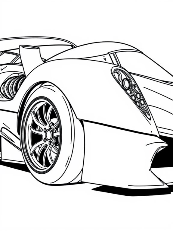 pagani vehicle coloring page