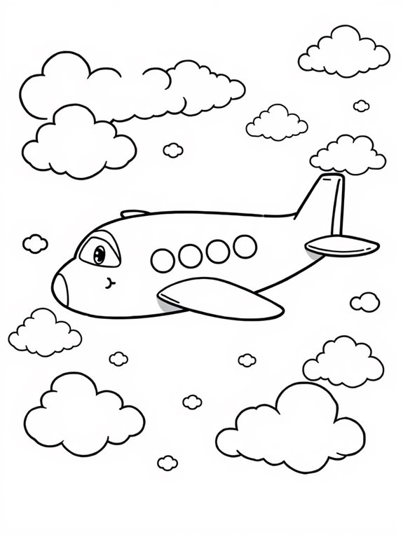 passenger airplane coloring fun