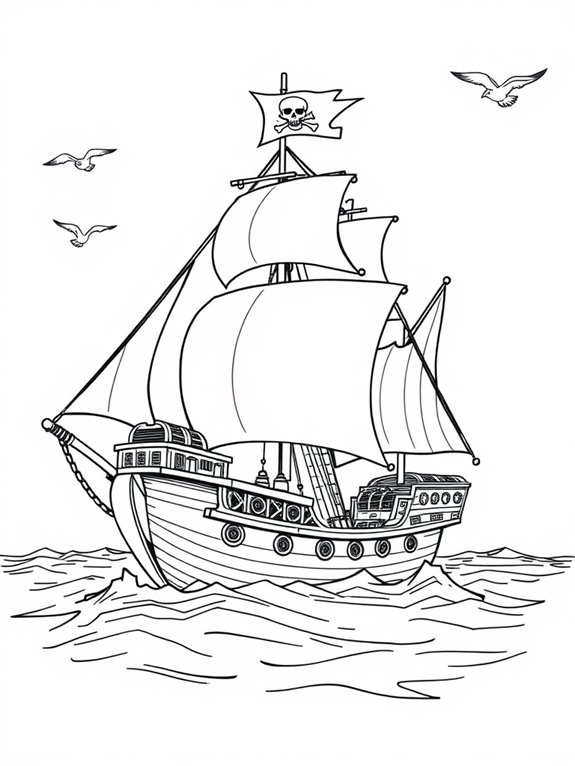 pirate ship art for kids