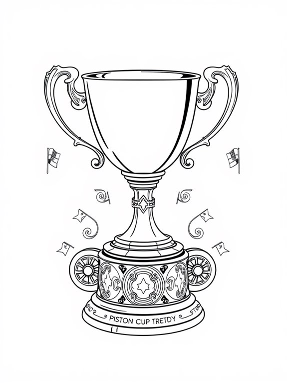 piston cup trophy coloring page