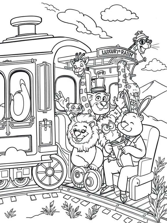 playful animals on train