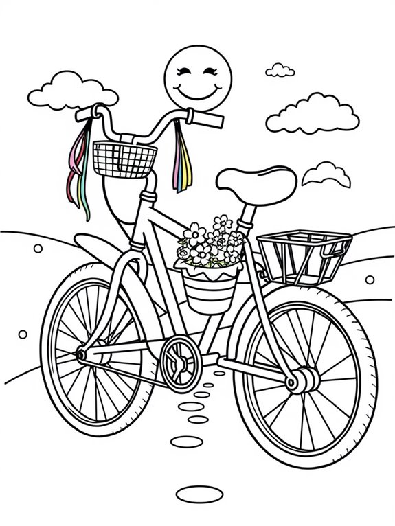 playful hybrid bike coloring