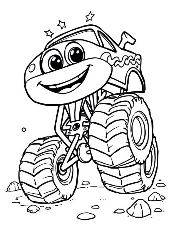 playful monster truck coloring