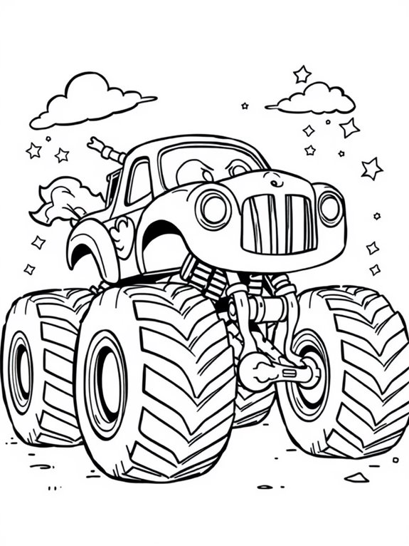 playful monster truck coloring