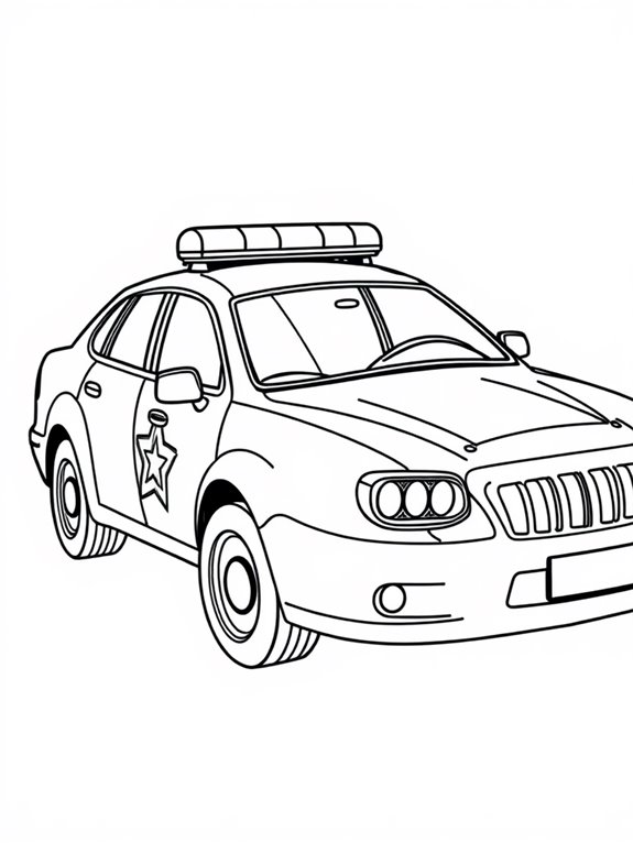 police car coloring page