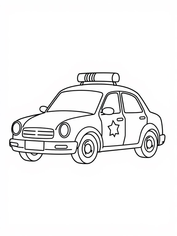 police car coloring page