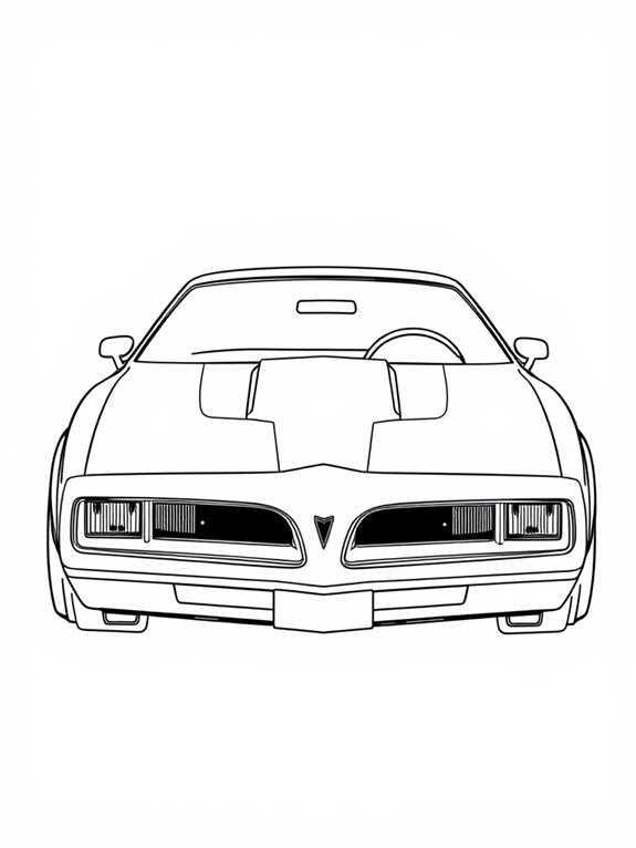 pontiac firebird coloring page