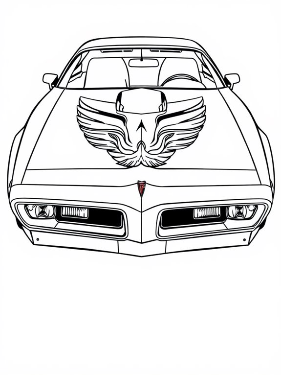 pontiac firebird coloring page