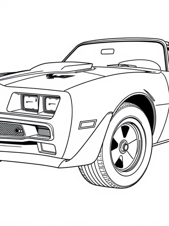 pontiac firebird coloring page