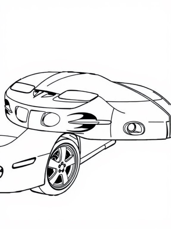 pontiac firebird coloring page