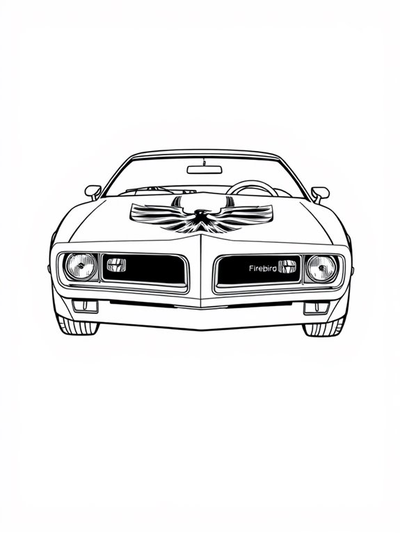 pontiac firebird coloring page