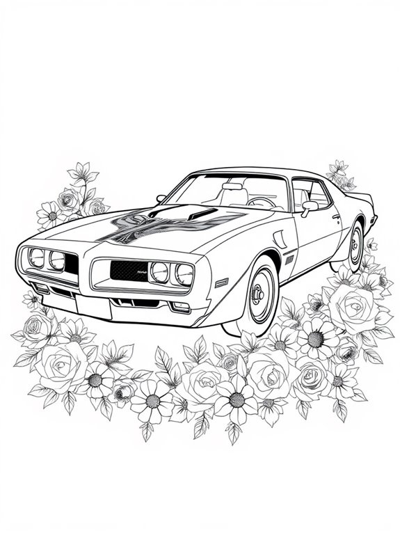 pontiac firebird floral design