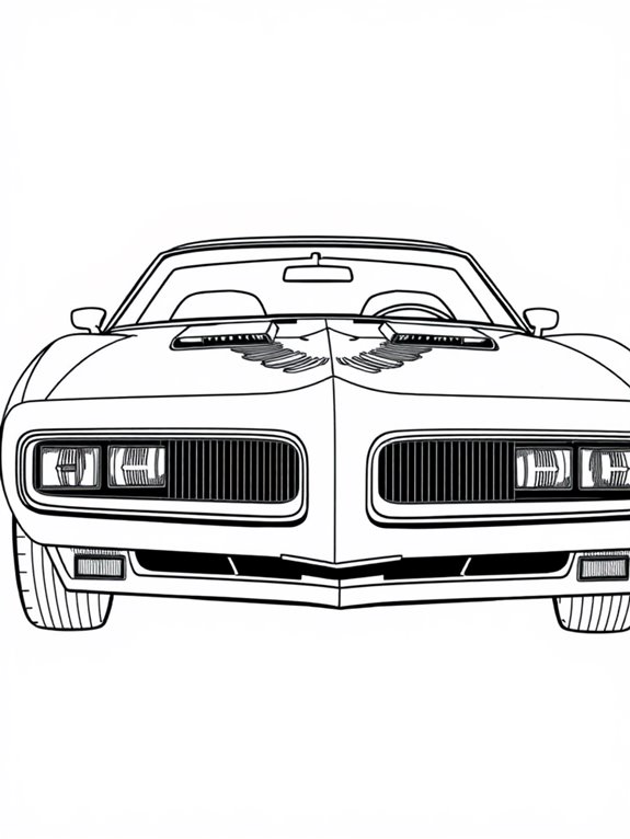 pontiac firebird line art