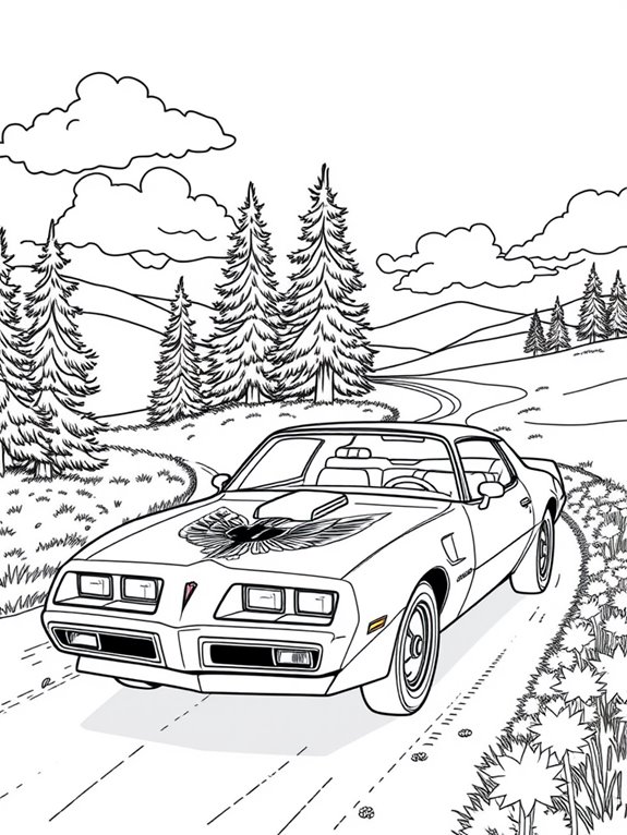 pontiac firebird nature coloring