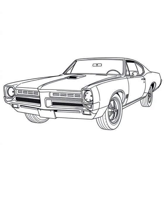 pontiac gto coloring page