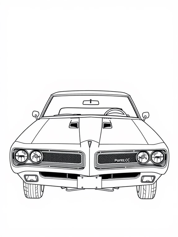 pontiac gto coloring page