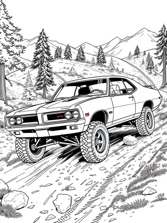 pontiac gto coloring page