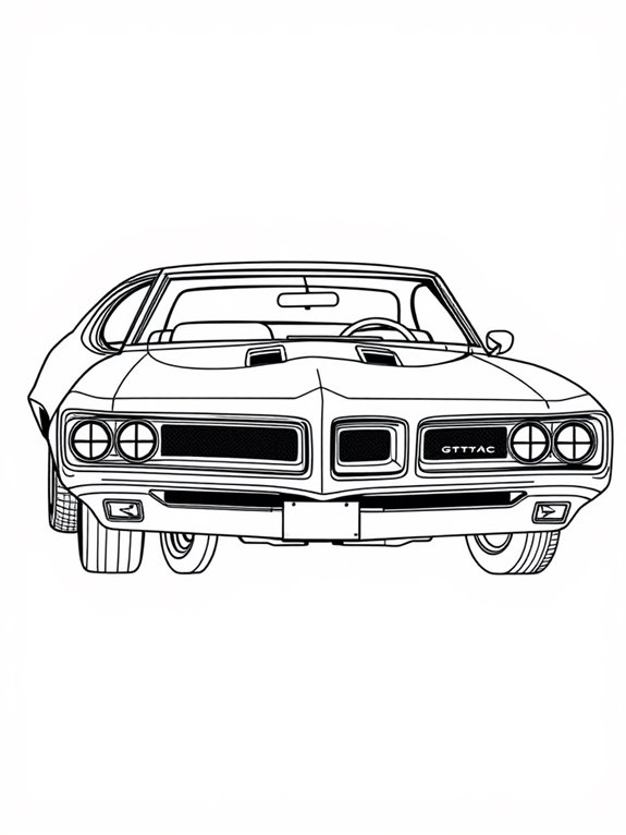 pontiac gto coloring page