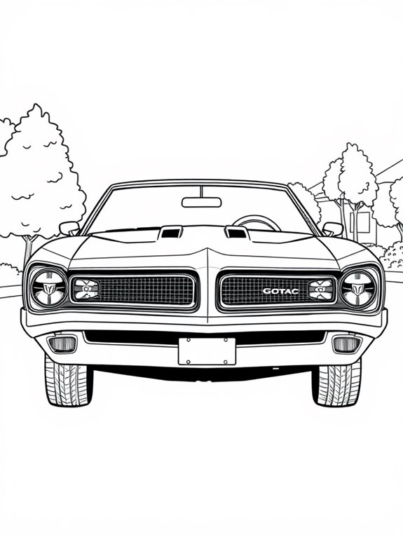 pontiac gto coloring page