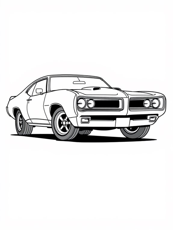 pontiac gto coloring page