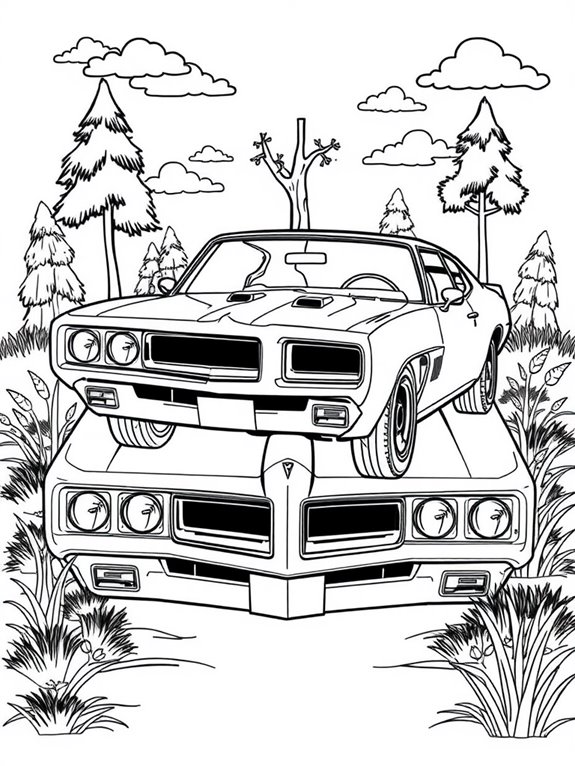 pontiac gto nature coloring