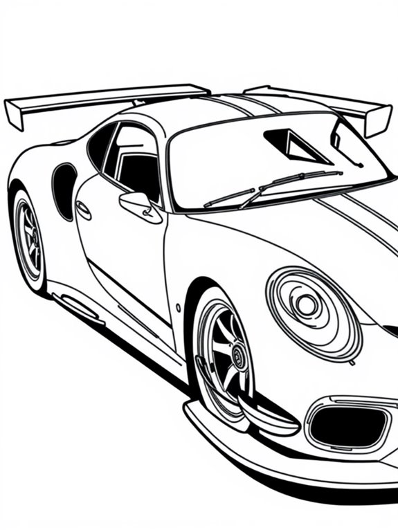 porsche racing car coloring