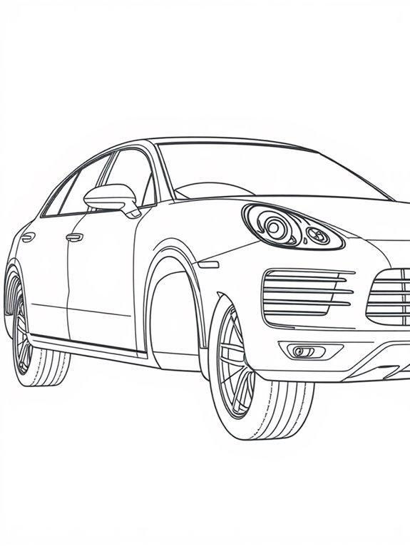 porsche suv coloring activity